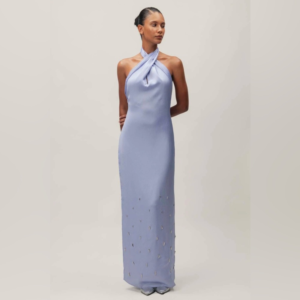 Baobab Satin Halter Gown